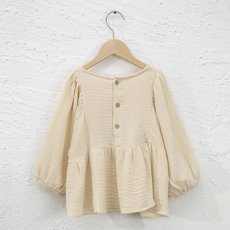 טופ כותנה בגזרת שמלה קצרה