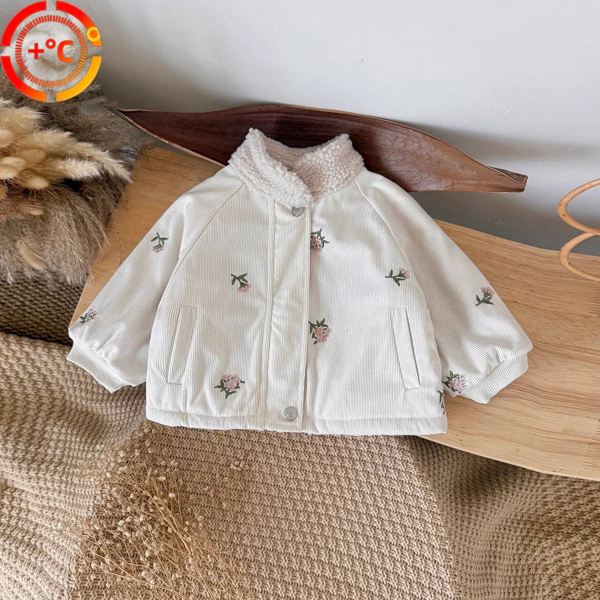 סוודר בנות דגם פרחים