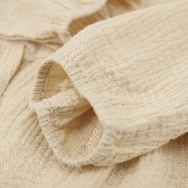 טופ כותנה בגזרת שמלה קצרה