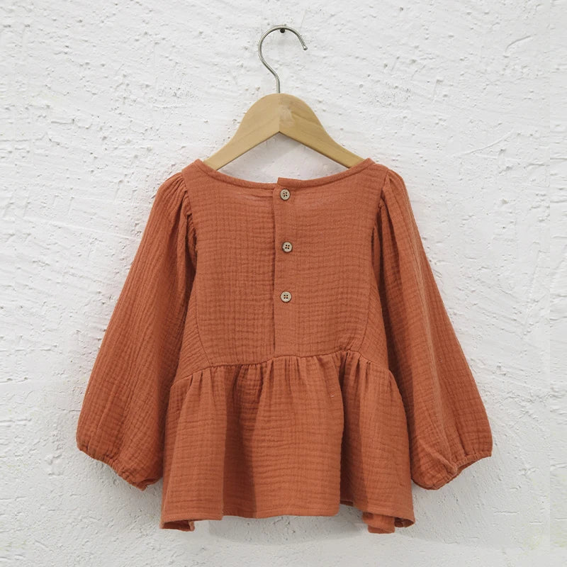 טופ כותנה בגזרת שמלה קצרה