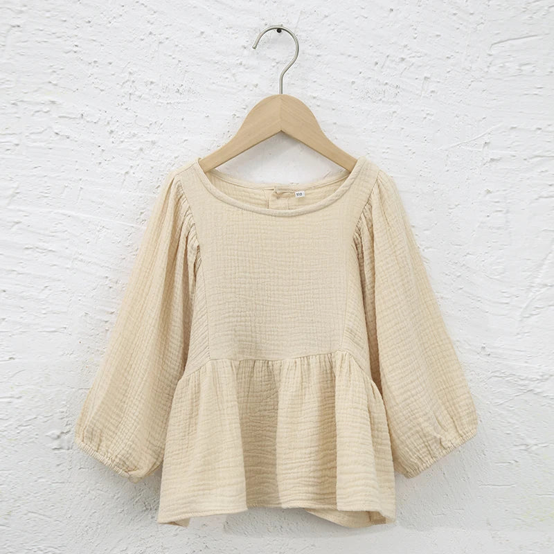 טופ כותנה בגזרת שמלה קצרה