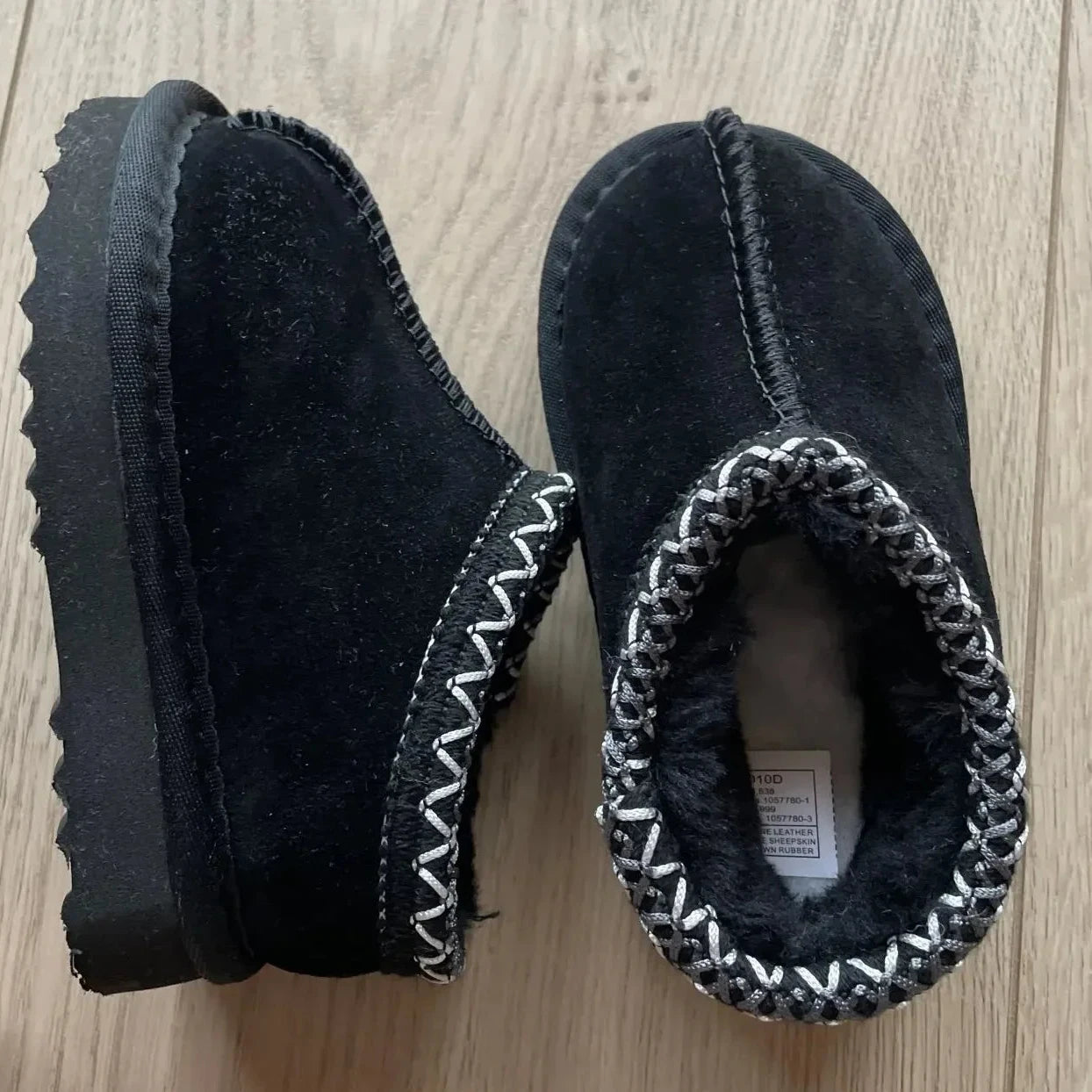 נעלי חורף עם פרווה-עור פרה
