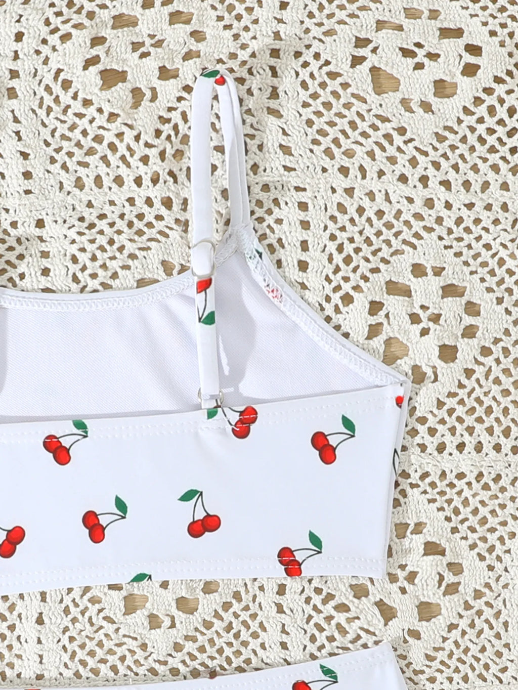 בגד ים משולש 2חלקים דובדבנים ופרחים