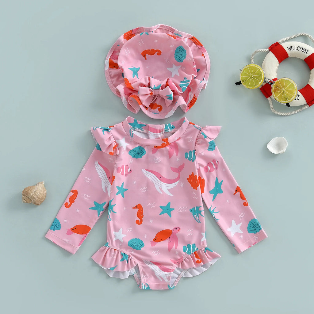 בגד ים מעוצב עם שרוולים- אסתר