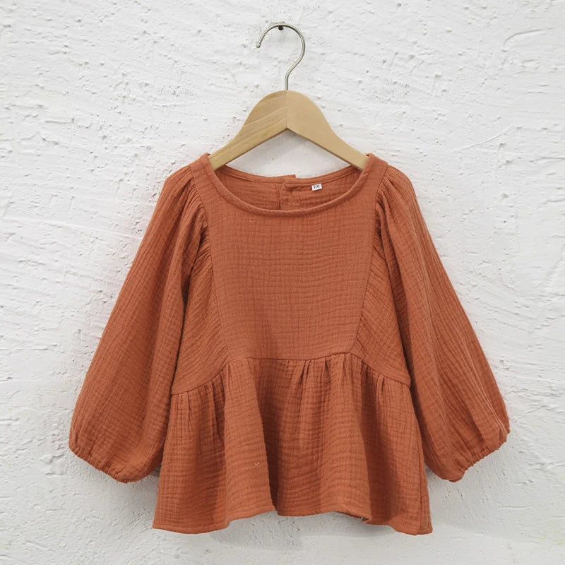 טופ כותנה בגזרת שמלה קצרה